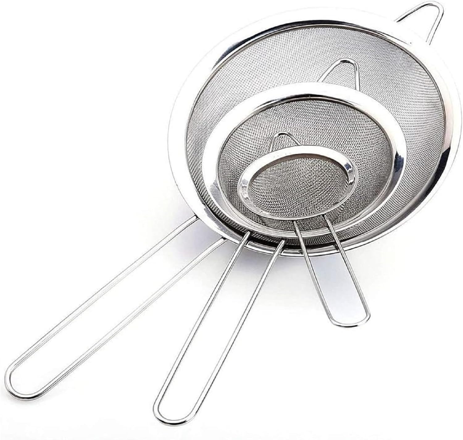 3 Passoires Alimentaire En Acier Inoxydable gris Vendos85 - Mathon