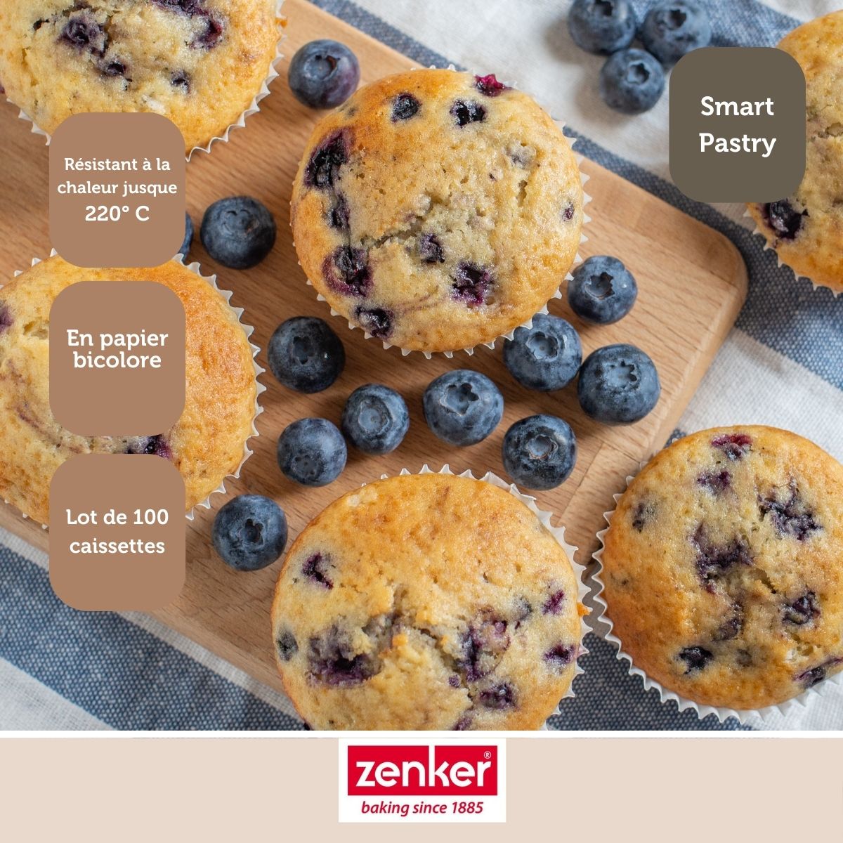 Lot de 100 moules à muffins en papier 5 cm Zenker Smart Pastry Zenker - Mathon - 6
