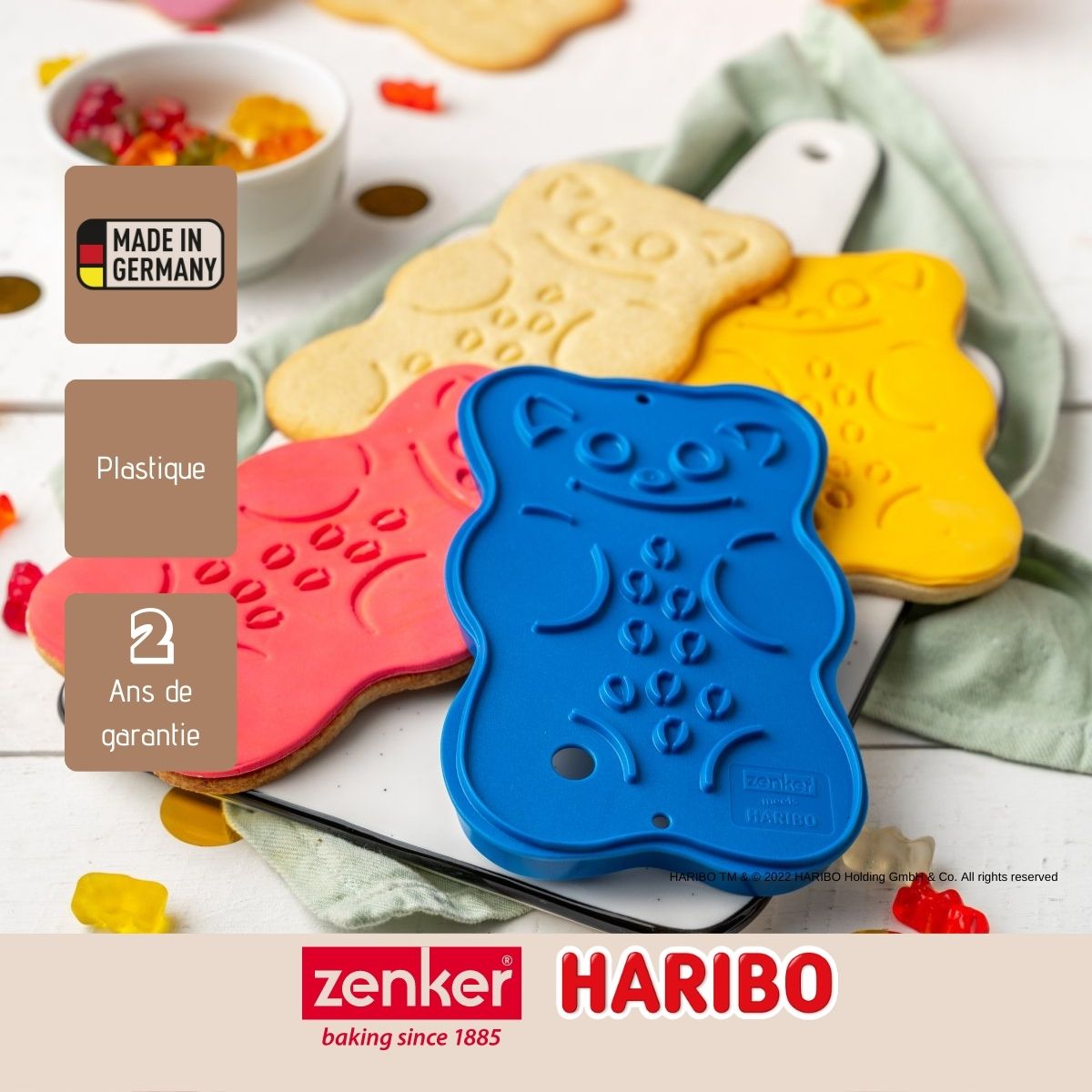 Emporte-pièce biscuits 2 en 1 en plastique Zenker Haribo Zenker - Mathon - 4