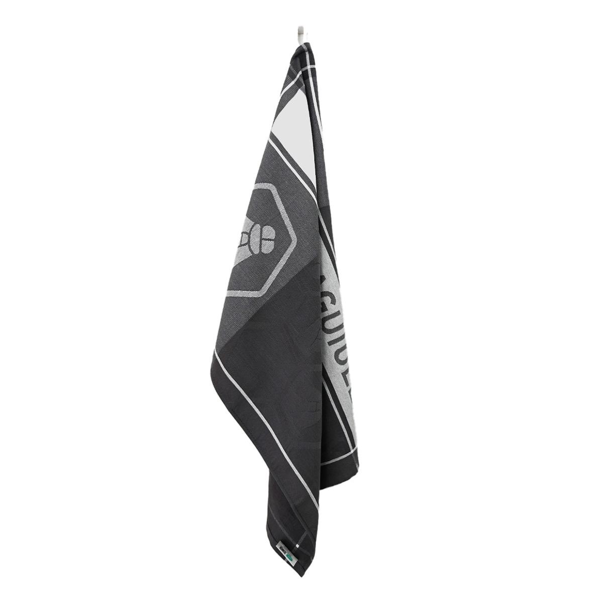 Lot de 3 torchons jacquard 50x70cm noir -  "Miel" Laguiole Cuisson - Mathon - 2