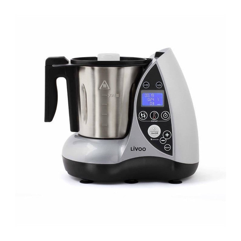 Livoo Dop142g Robot Culinaire Chauffant - Gris Et Metal Livoo - Mathon - 2