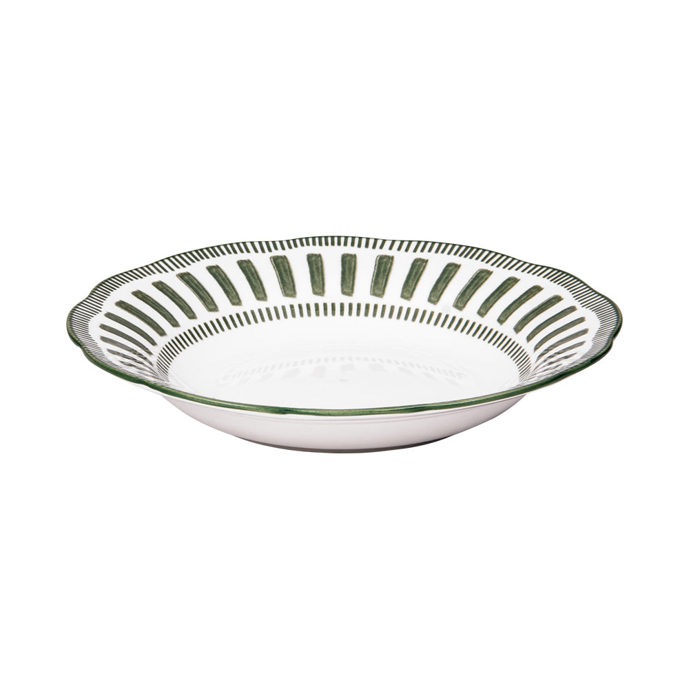 Assiette creuse Napoli verte 22 cm (lot de 6) Table passion - Mathon - 2