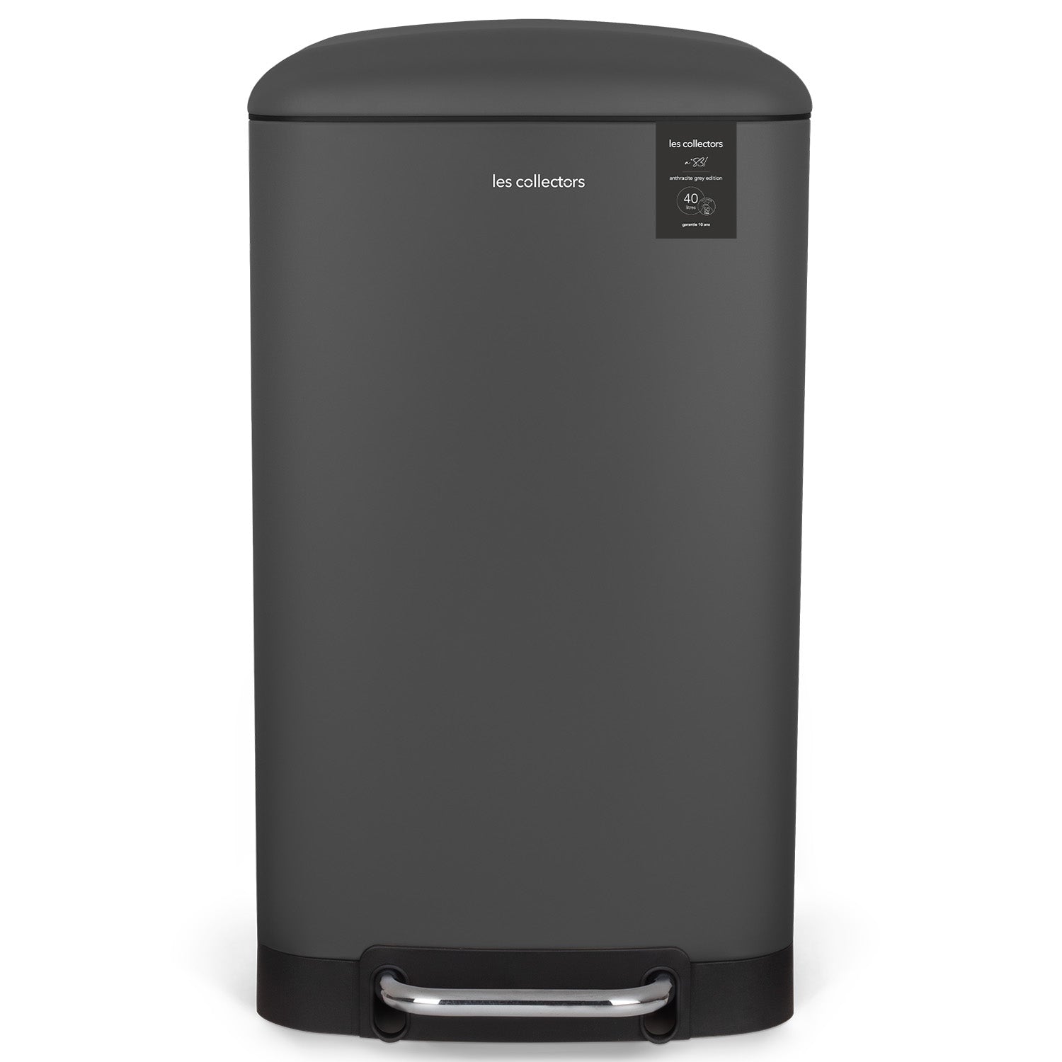 Poubelle à pédale 40L, gris anthracite edition - N°831 Les Collectors - Mathon - 1