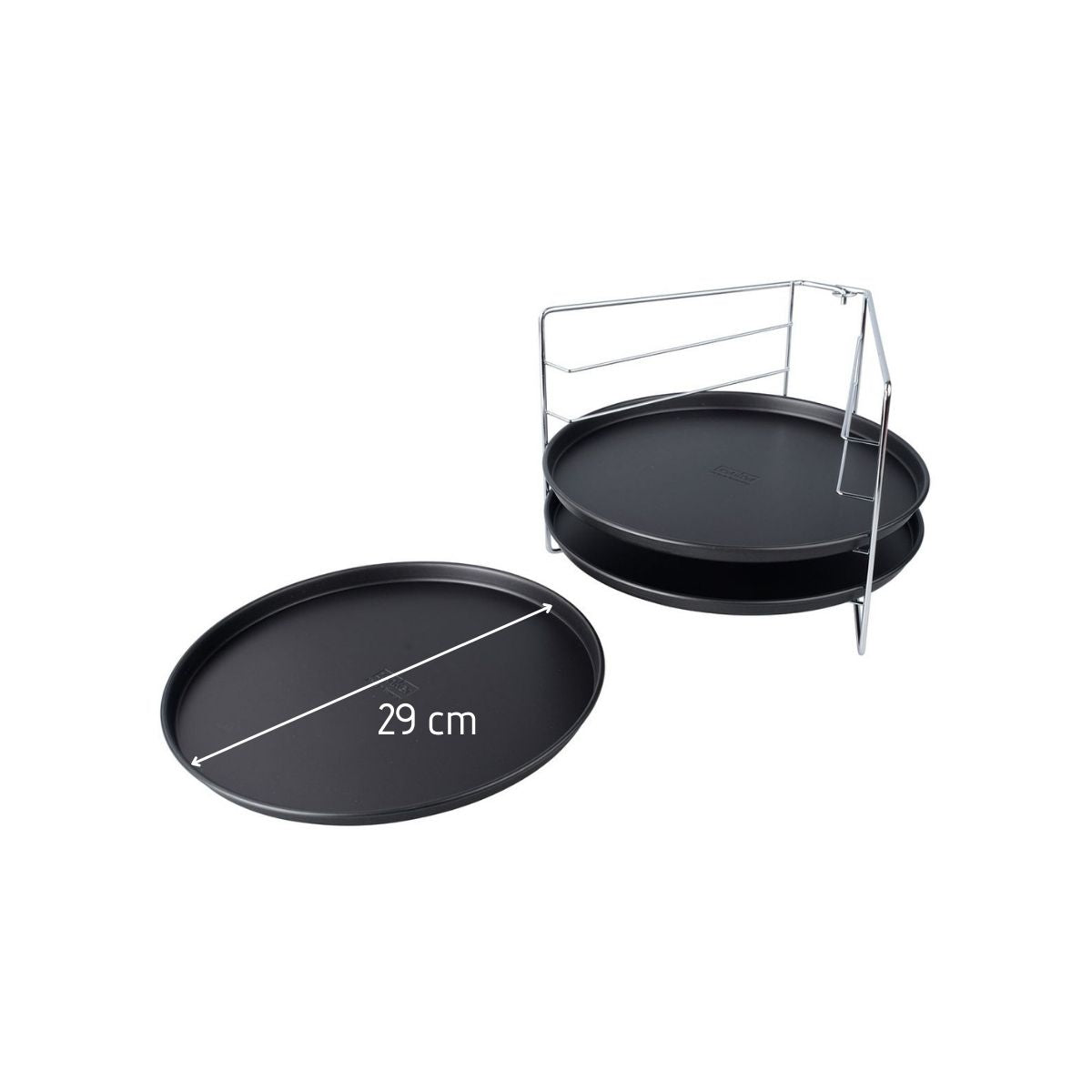 Set de 3 plaques à pizza et une grille de superposition 29 cm Zenker Special Countries Zenker - Mathon - 3