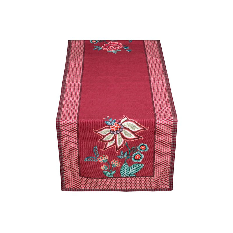 Chemin de table Flower Festival Framboise 50x150cm Pip Studio - Mathon - 1