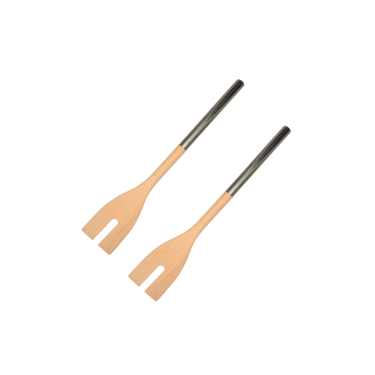 Ensemble de 2 Fourchettes à salade verte en bois 34 cm  Boissellerie Fackelmann - Mathon - 1