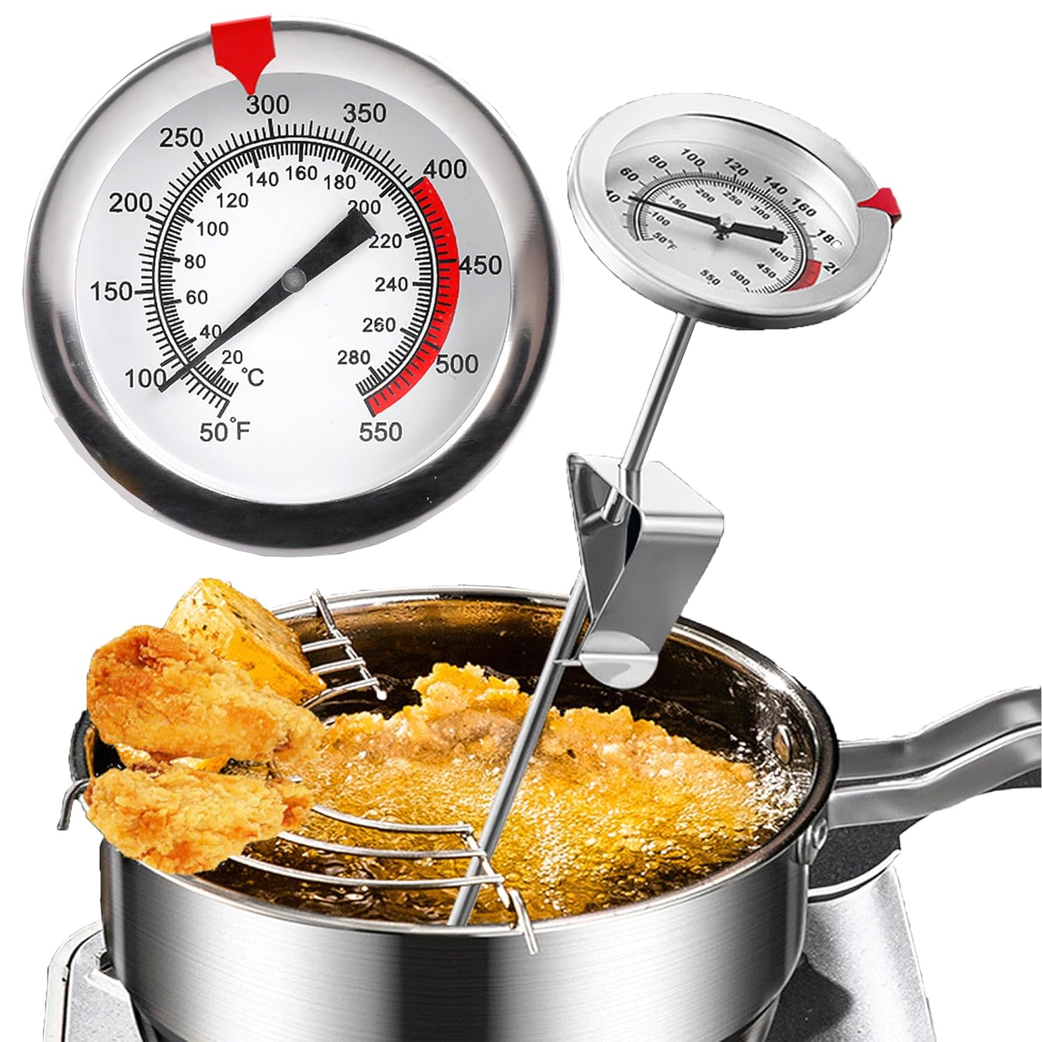 Thermomètre à Viande avec Clip de Fixation et Lecture Instantanée Vendos85 - Mathon