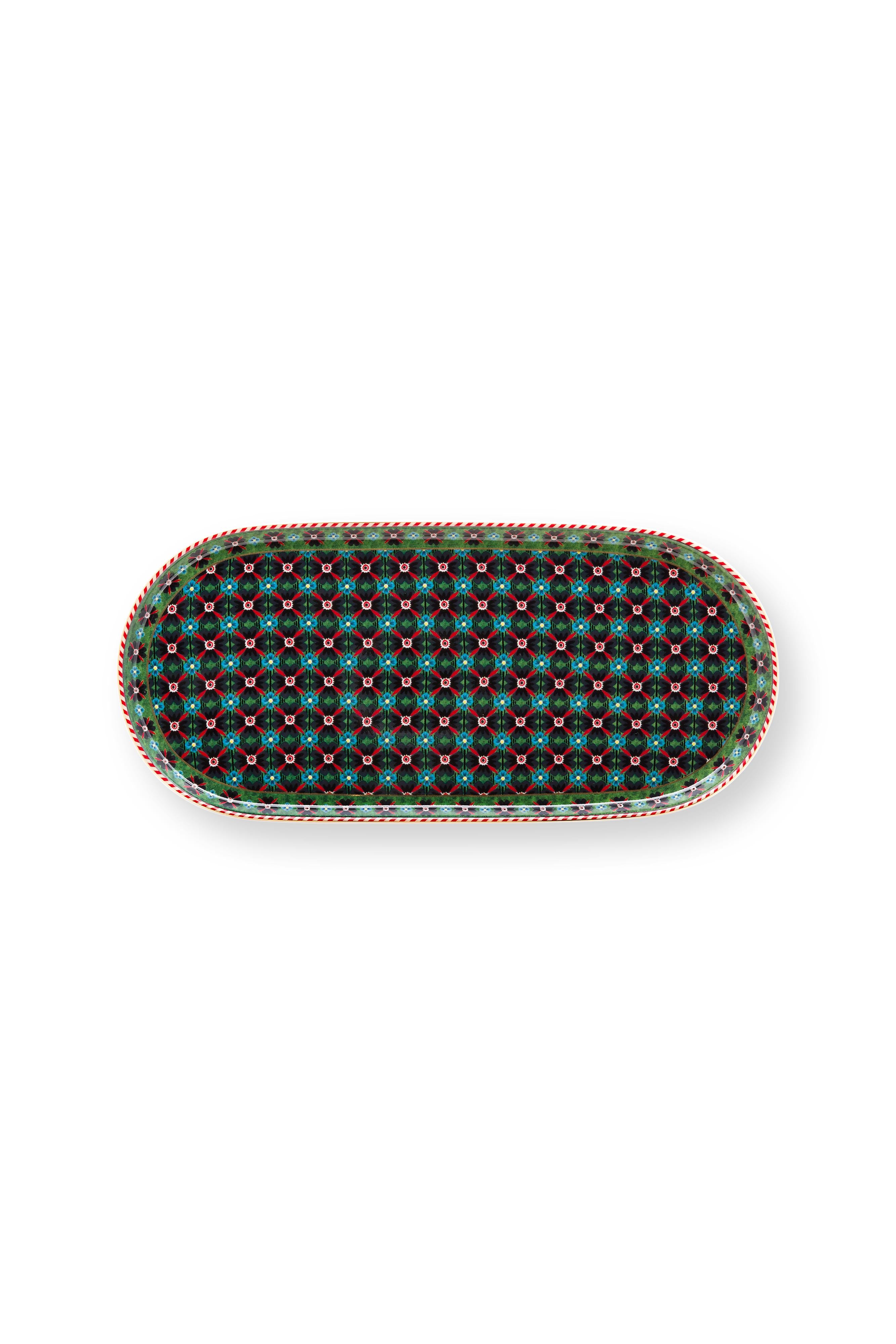 Lot de 6 Petits plat ovale Berry Blues Vert - 25x12cm Pip Studio - Mathon