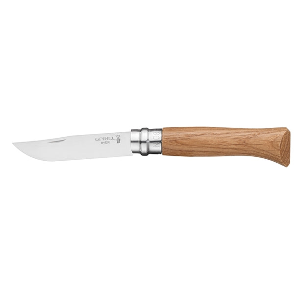 Couteau pliant N°08 Inox 8,5 cm manche en Chêne Opinel - Mathon - 1