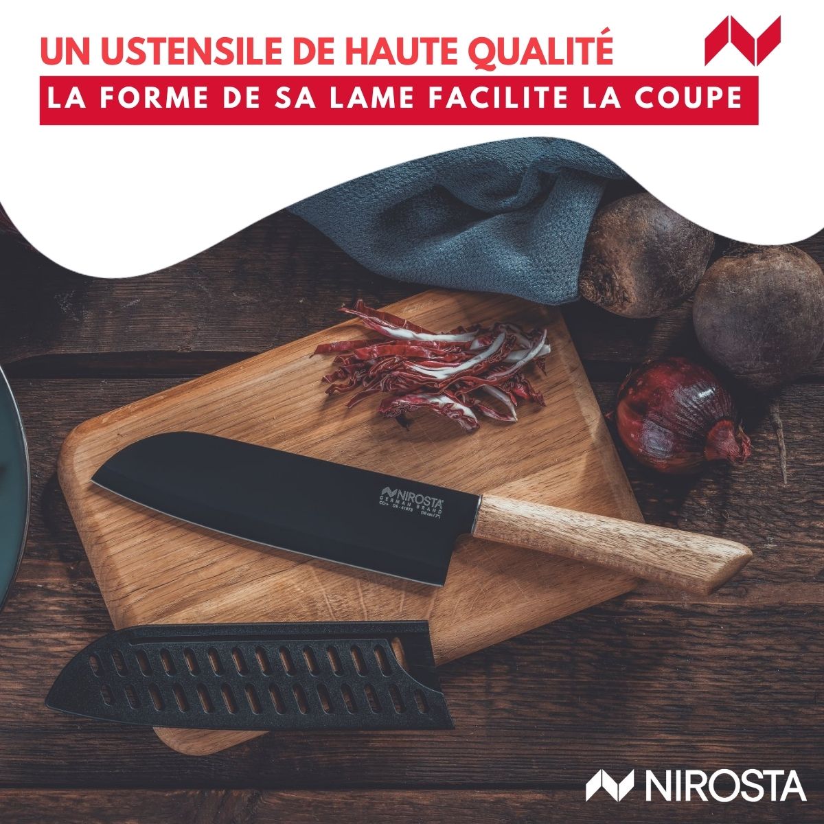 Couteau Santoku 31 cm  Flow Nirosta - Mathon - 4