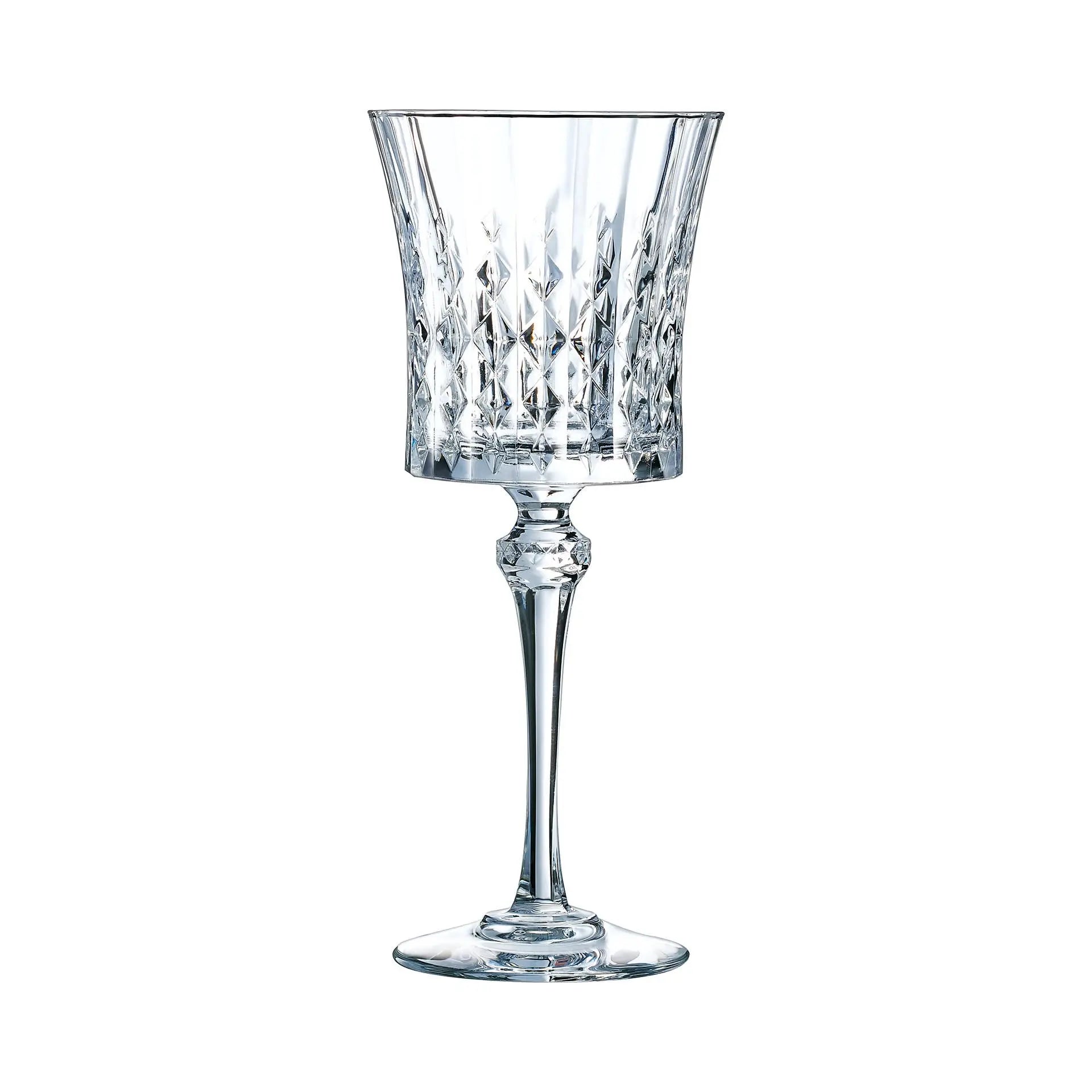 6 verres à vin rouge et blanc 27cl Lady Diamond - Cristal d