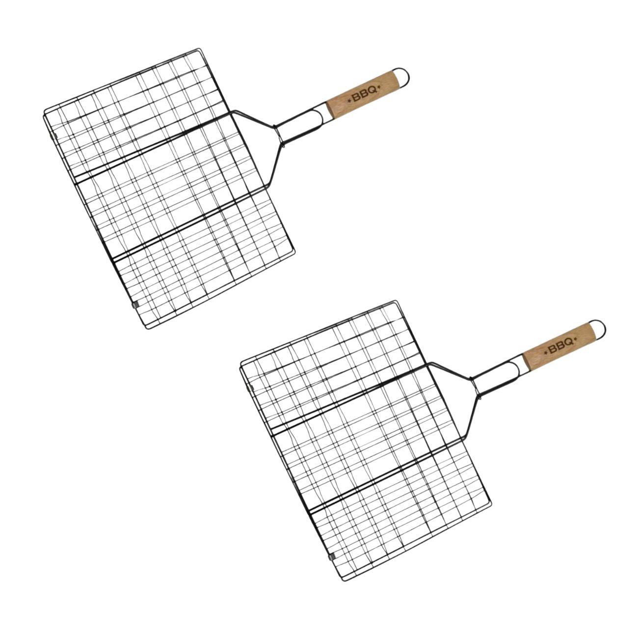Ensemble de 2 Grilles de barbecue 35 x 25,5 x 54 cm  BBQ Edition Fackelmann - Mathon - 1