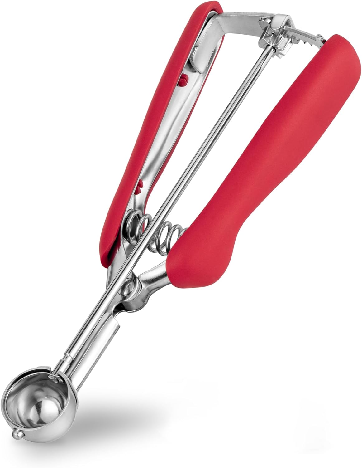 Mini cuillère à biscuits inox rouge avec déclencheur 25 mm Vendos85 - Mathon