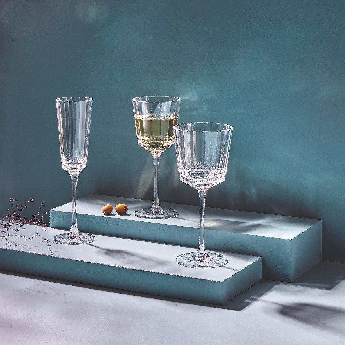 6 flûtes à Champagne 17cl Macassar - Cristal d