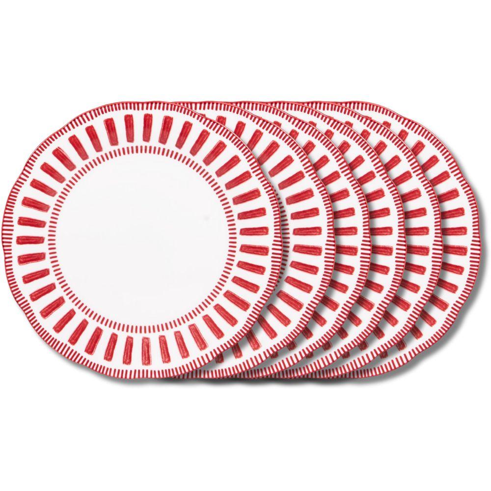 Assiette plate Napoli rouge 27 cm (lot de 6) Table passion - Mathon - 1