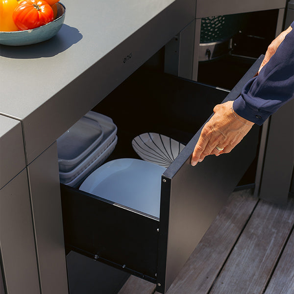 Modulo plan de travail avec tiroirs gris cargo ENO - Mathon - 4