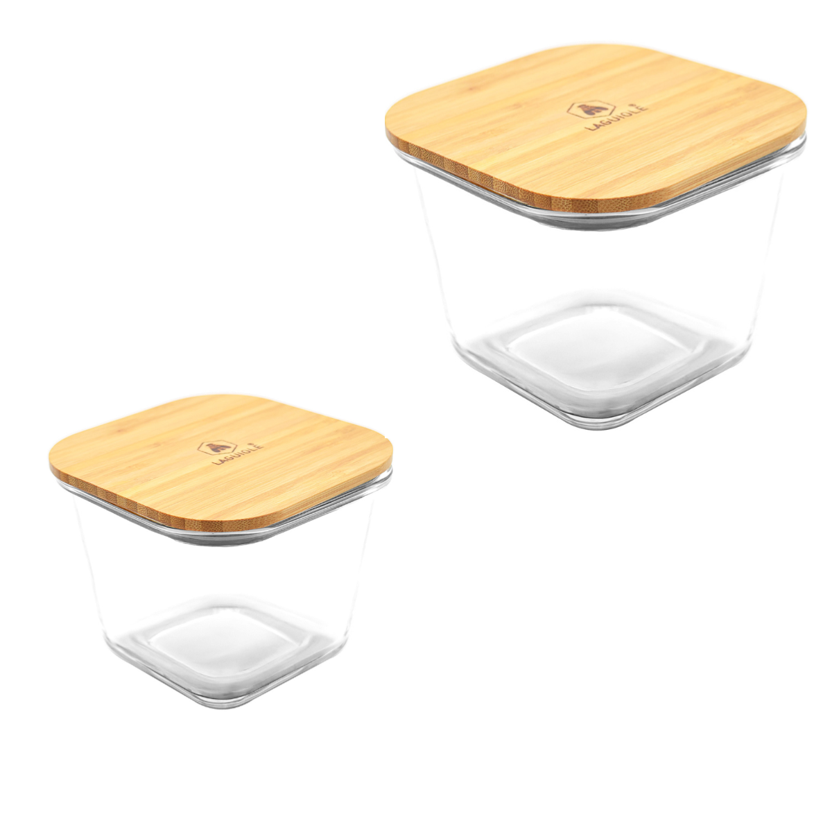 2 boîtes carrées hautes en verre bambou Laguiole Cuisson - Mathon - 4