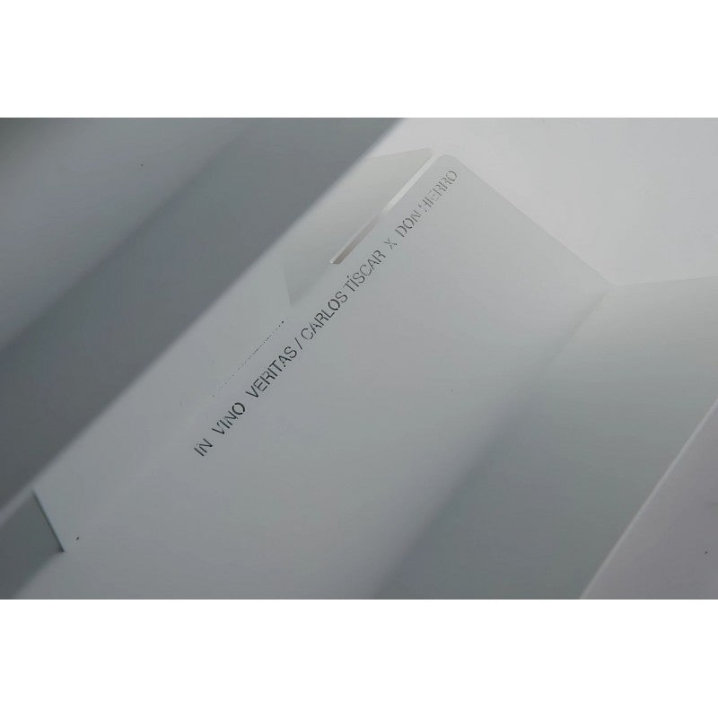 Porte-bouteilles de table << in vino veritas >>, 6 bouteilles Don Hierro - Mathon - 4