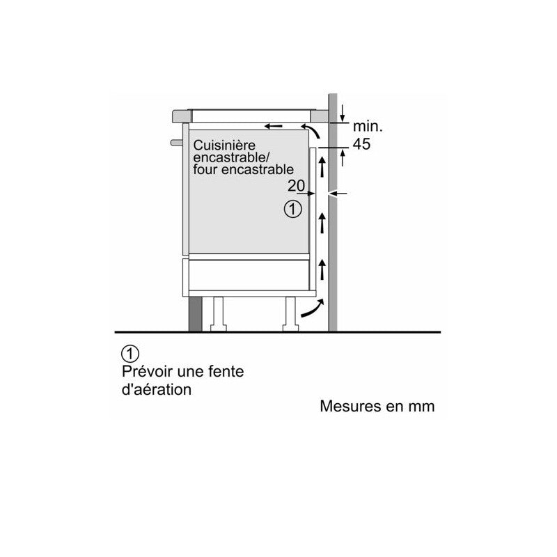Table Induction 60 Cm -   Série 6 - 4 Foyers - Noir - H5,1 X L59,2 X52,2 Cm - Pie631hb1e Bosch - Mathon - 3