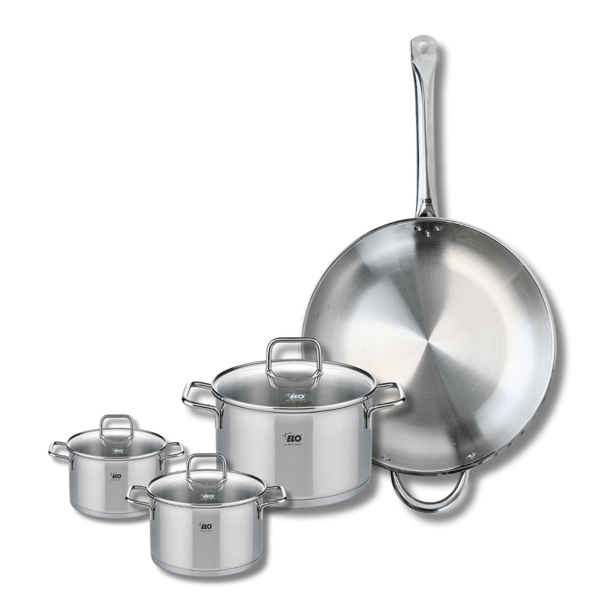 Set de 1 Poêle de cuisson 32 cm et 3 faitouts 12, 14 et 20 cm  Profi Citrin Elo - Mathon - 1