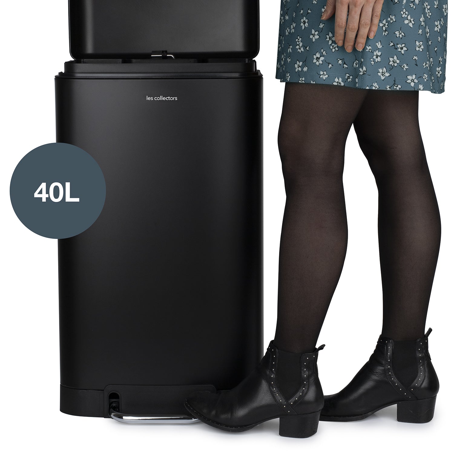 Poubelle à pédale 40L, black edition - N°867 Les Collectors - Mathon - 5