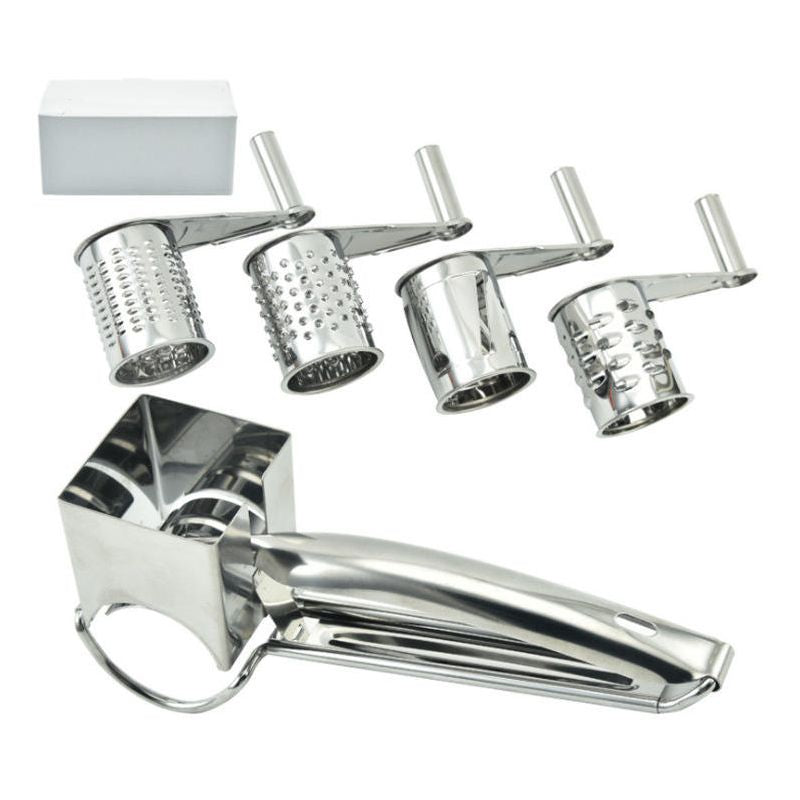 Rape à fromage Manuelle en acier inoxydable avec 4 tambours Herzberg HG04289 Herzberg - Mathon - 6