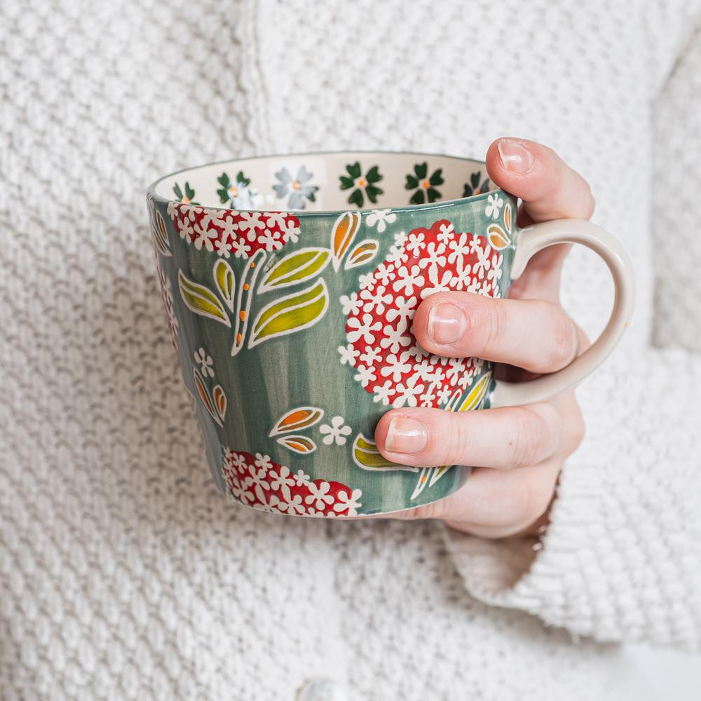 Coffret de 4 tasses 36 cl Cottage Table passion - Mathon - 2