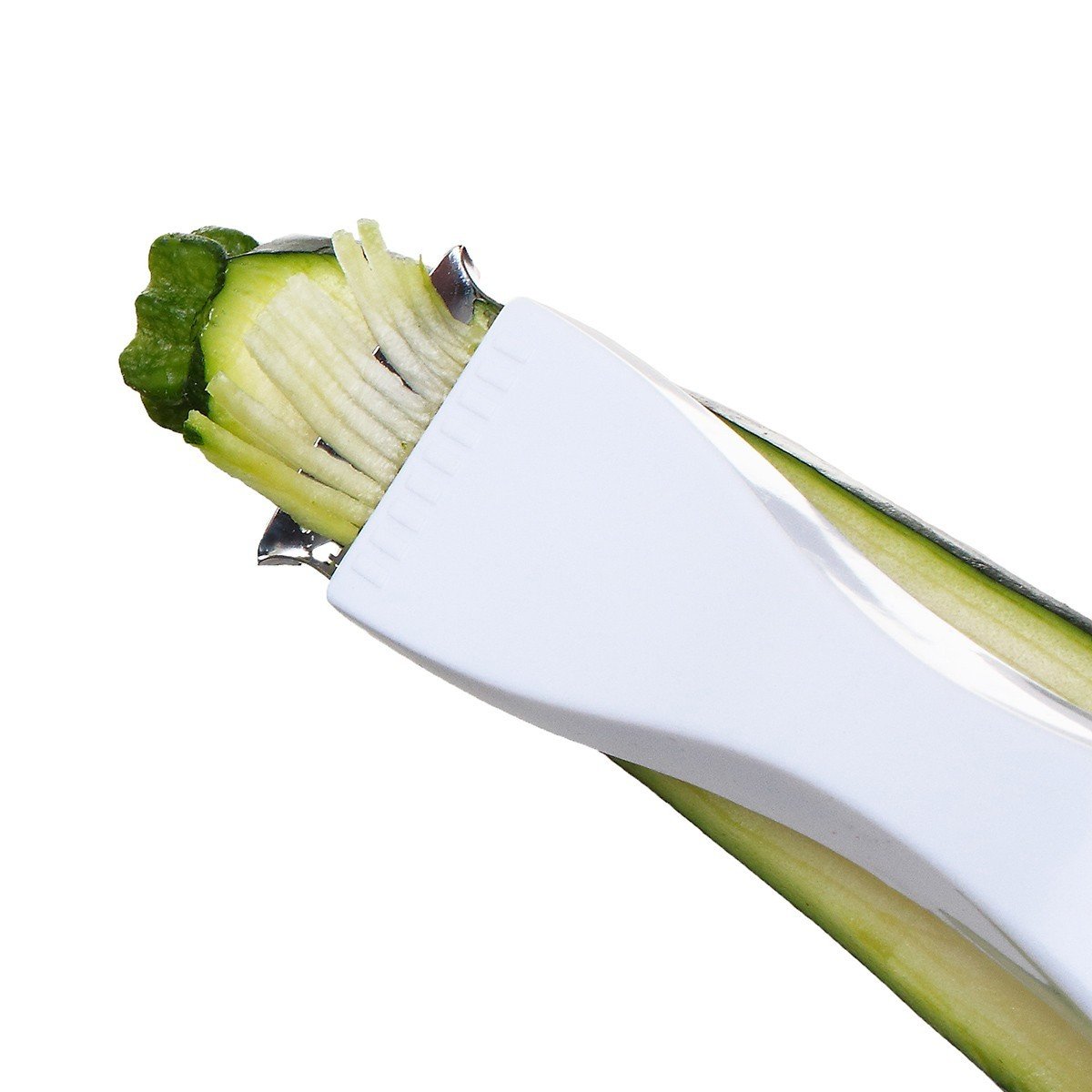 Eplucheur blanc en inox 2 en 1 Astuceo - Mathon - 3