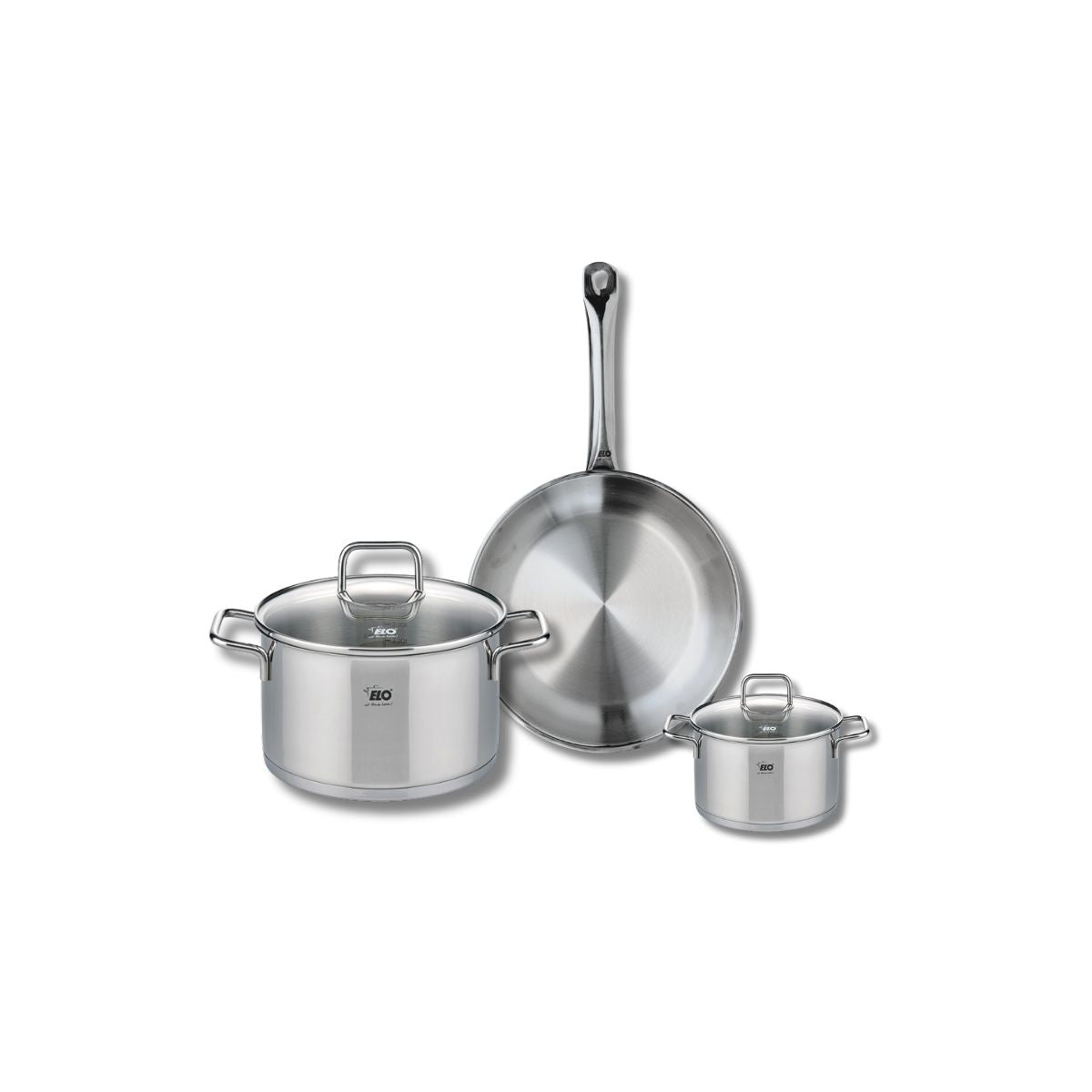 Ensemble de 1 Poêle de cuisson 24 cm et 2 faitouts 12 et 20 cm  Profi Citrin Elo - Mathon - 1