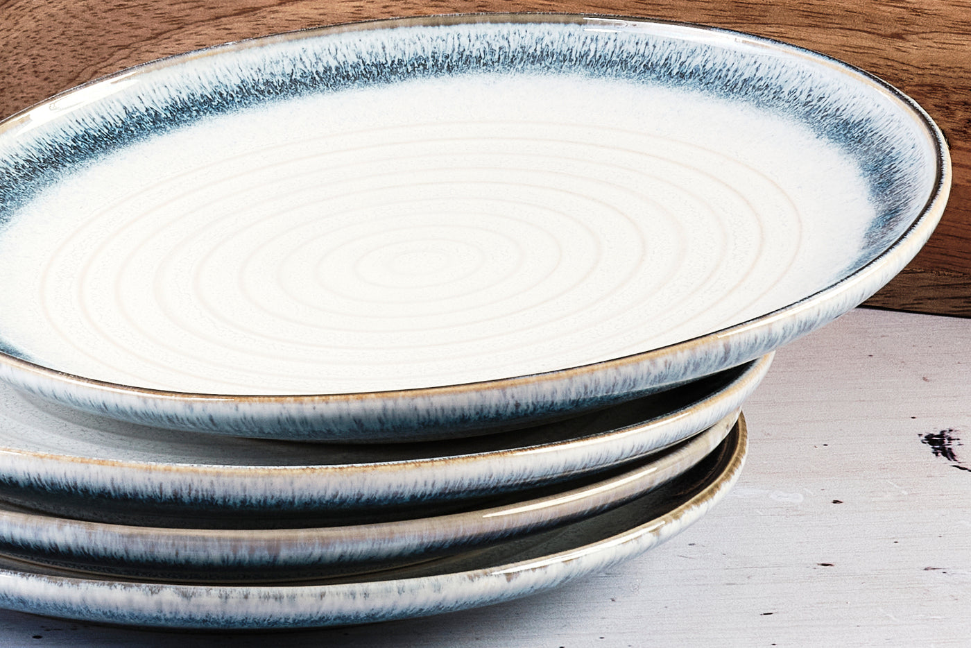 Lot de 6 assiettes à dessert en grès bleu D21.5 Björn - Mathon - 5