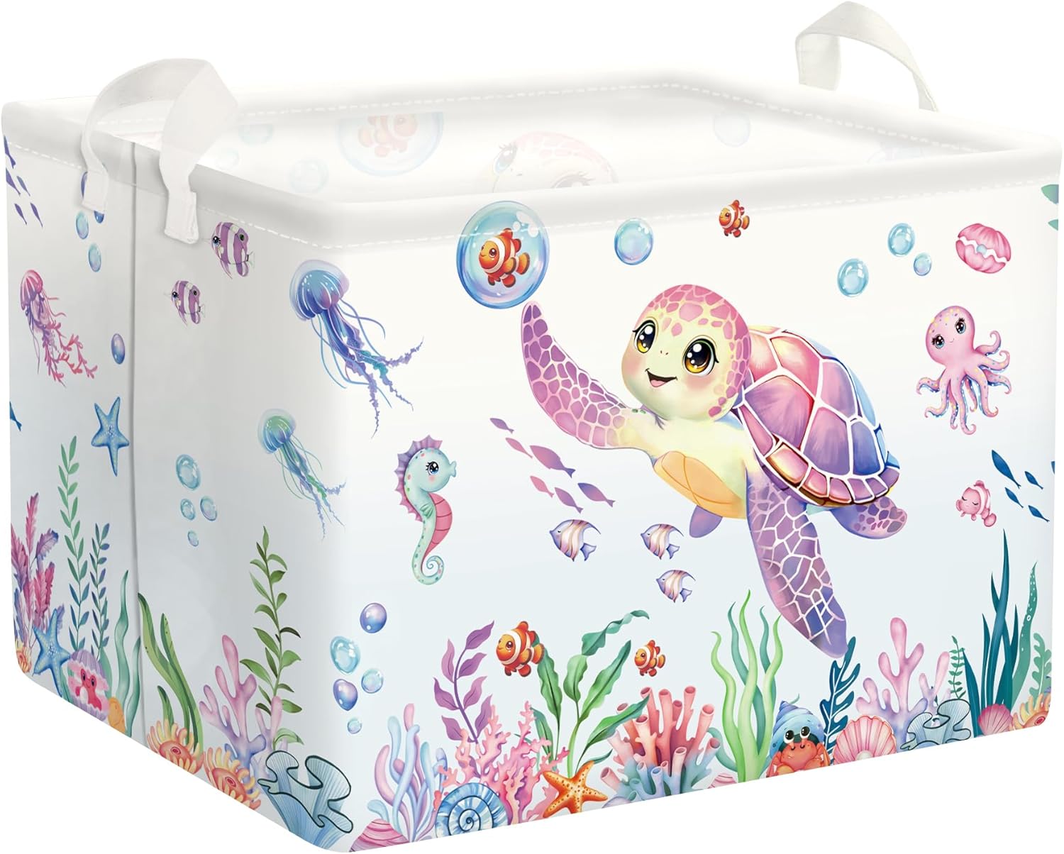 Panier de rangement enfant Tortue Marine 36L Vendos85 - Mathon