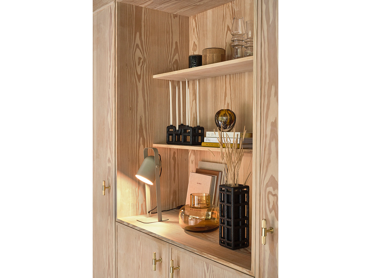 Bougeoir Lyst en Polyrésine Noir Villa Collection - Mathon - 10