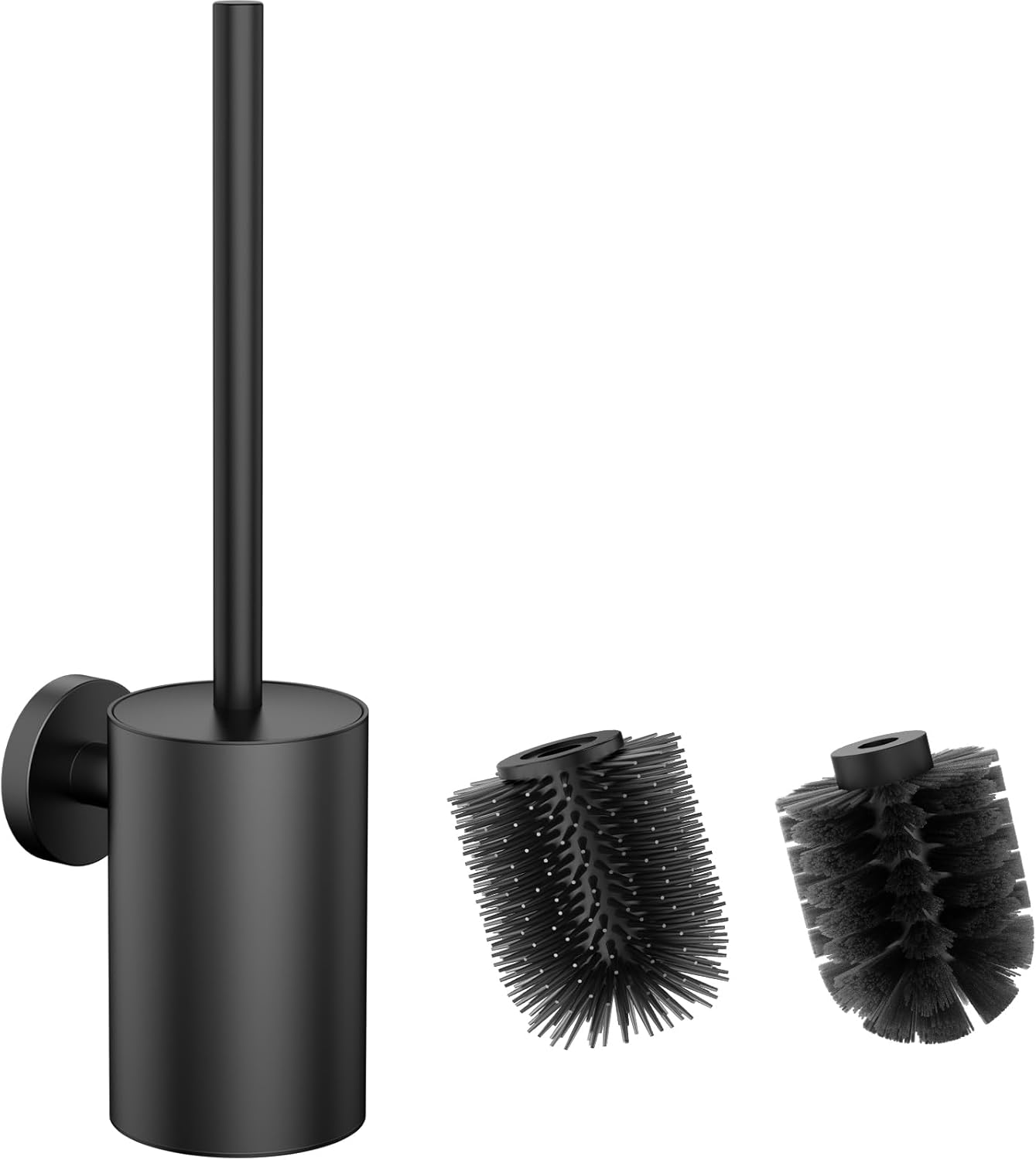 Brosse WC Circulaire Noire avec Double Têtes Vendos85 - Mathon