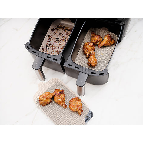 Set de feuilles de cuisson rectangulaires pour friteuses à air chaud double panier NoStik - Mathon - 2
