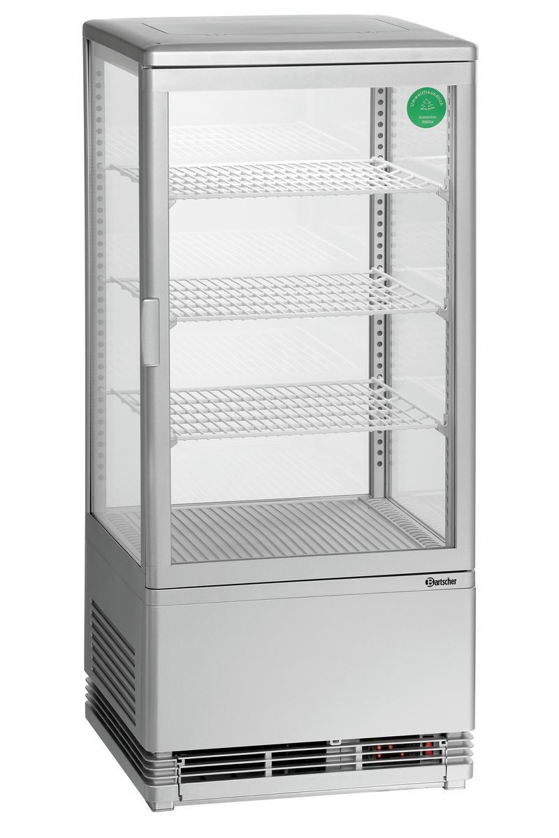 Mini Frigo Vitrine à Poser - 78 Litres Argent - Bartscher - Mathon - 2