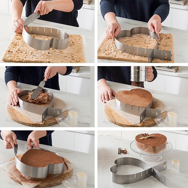 Cadre extensible coeur en inox 14 -26 cm Mathon - Mathon - 5