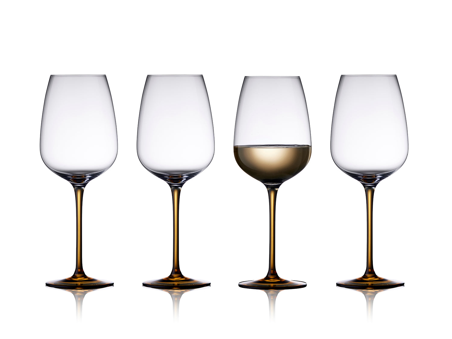 Set de 4 verres à vin VIENNA Ambre Lyngby Glas - Mathon - 1