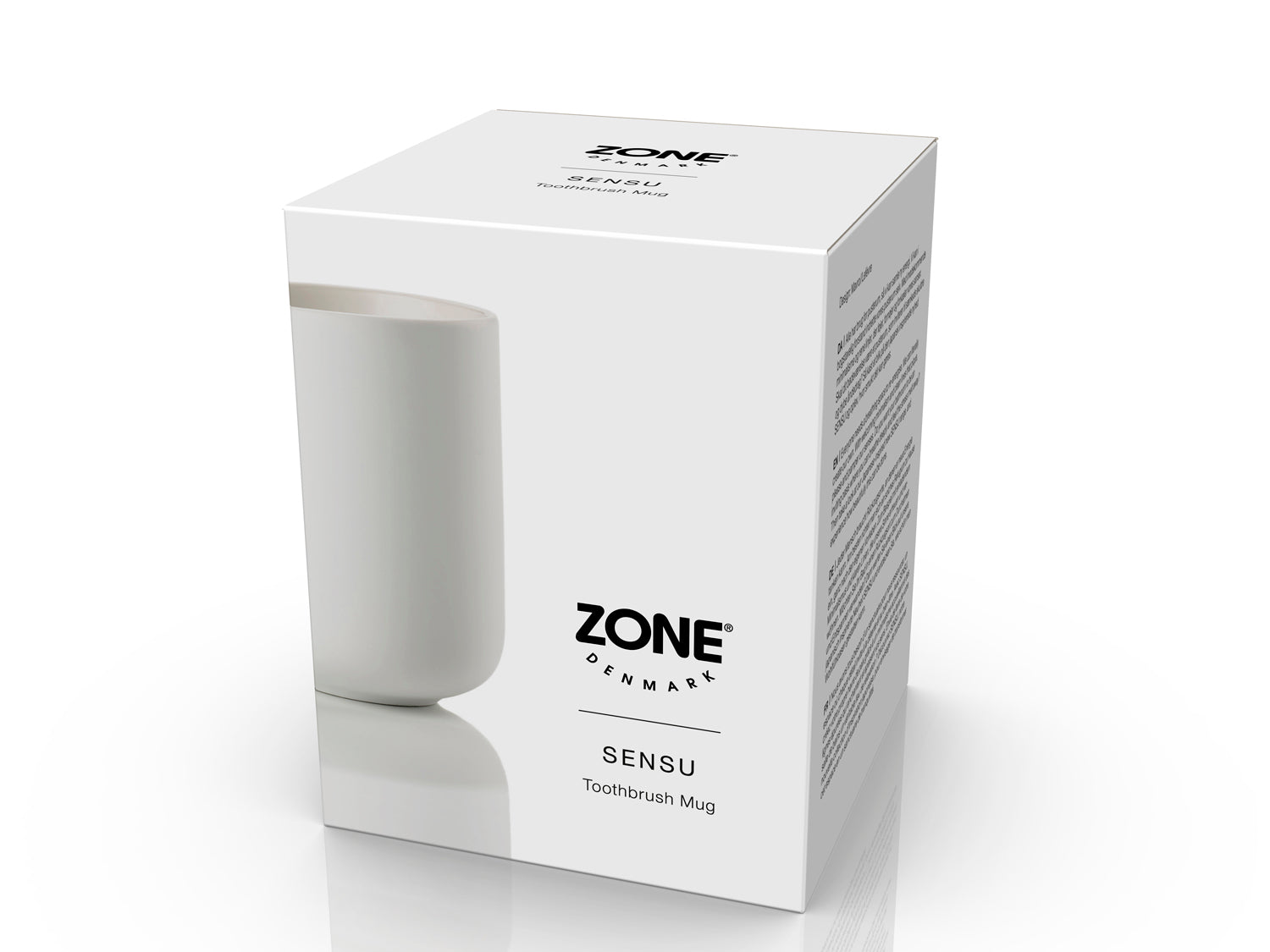Gobelet pour brosse à dents Sensu en Grès Blanc Zone Denmark - Mathon - 2