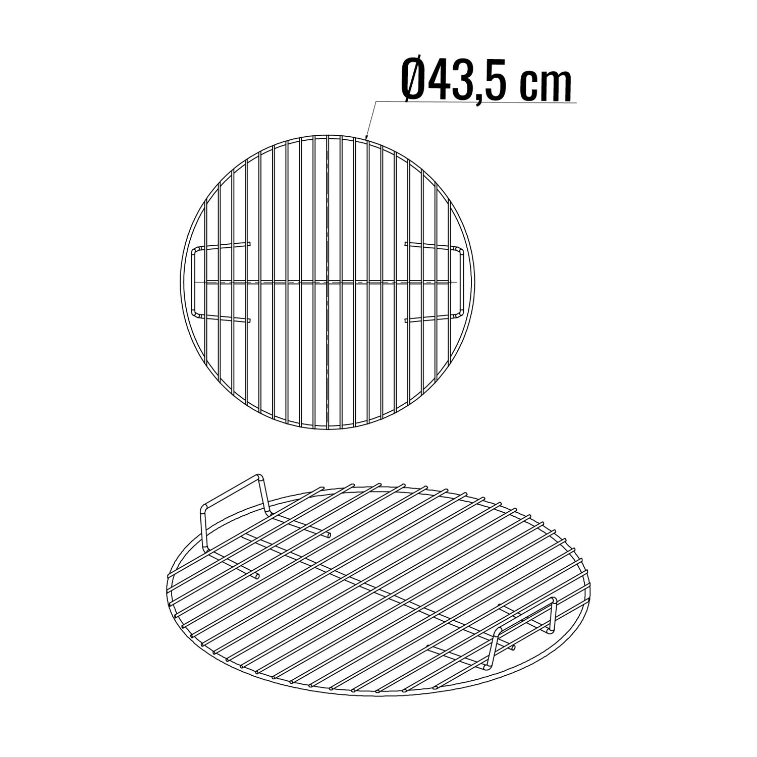 Grille ronde 43,5 cm pour barbecue Somagic - Mathon - 2