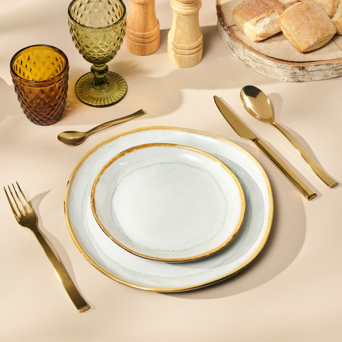 Side Doré - 24 couverts de table avec support de rangement nomade Couzon - Mathon - 6