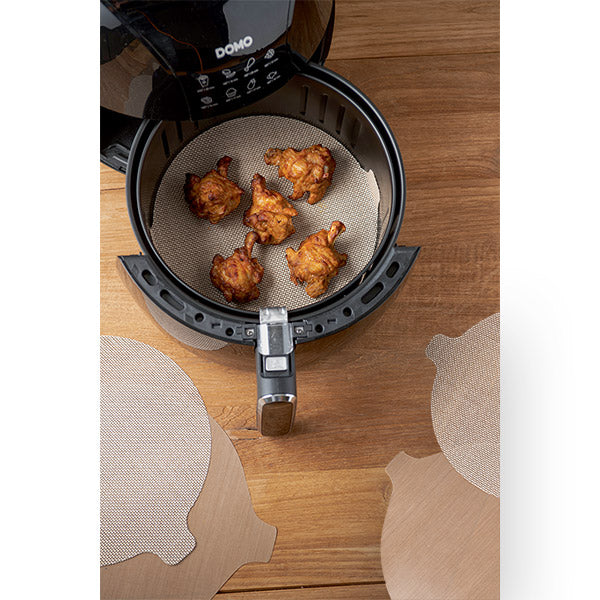 Lot 2 x 2 feuilles de cuisson rondes pour friteuse à air chaud  NoStik - Mathon - 1