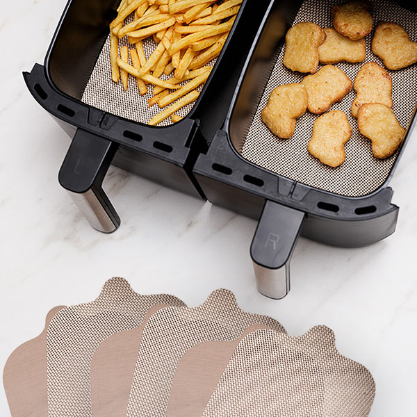 Lot 4 x 2 feuilles de cuisson rectangulaires pour friteuse à air chaud  NoStik - Mathon - 1