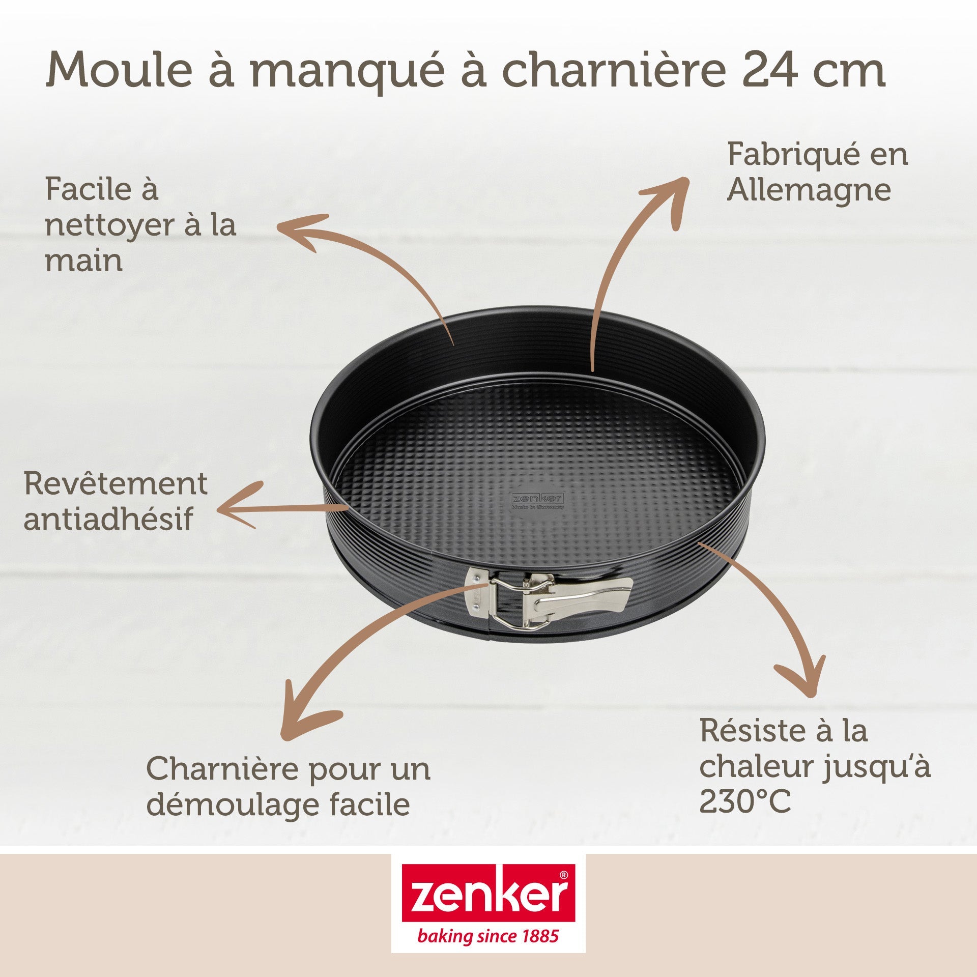 Moule à manqué à charnière 24 cm Zenker Black Metallic Zenker - Mathon - 3