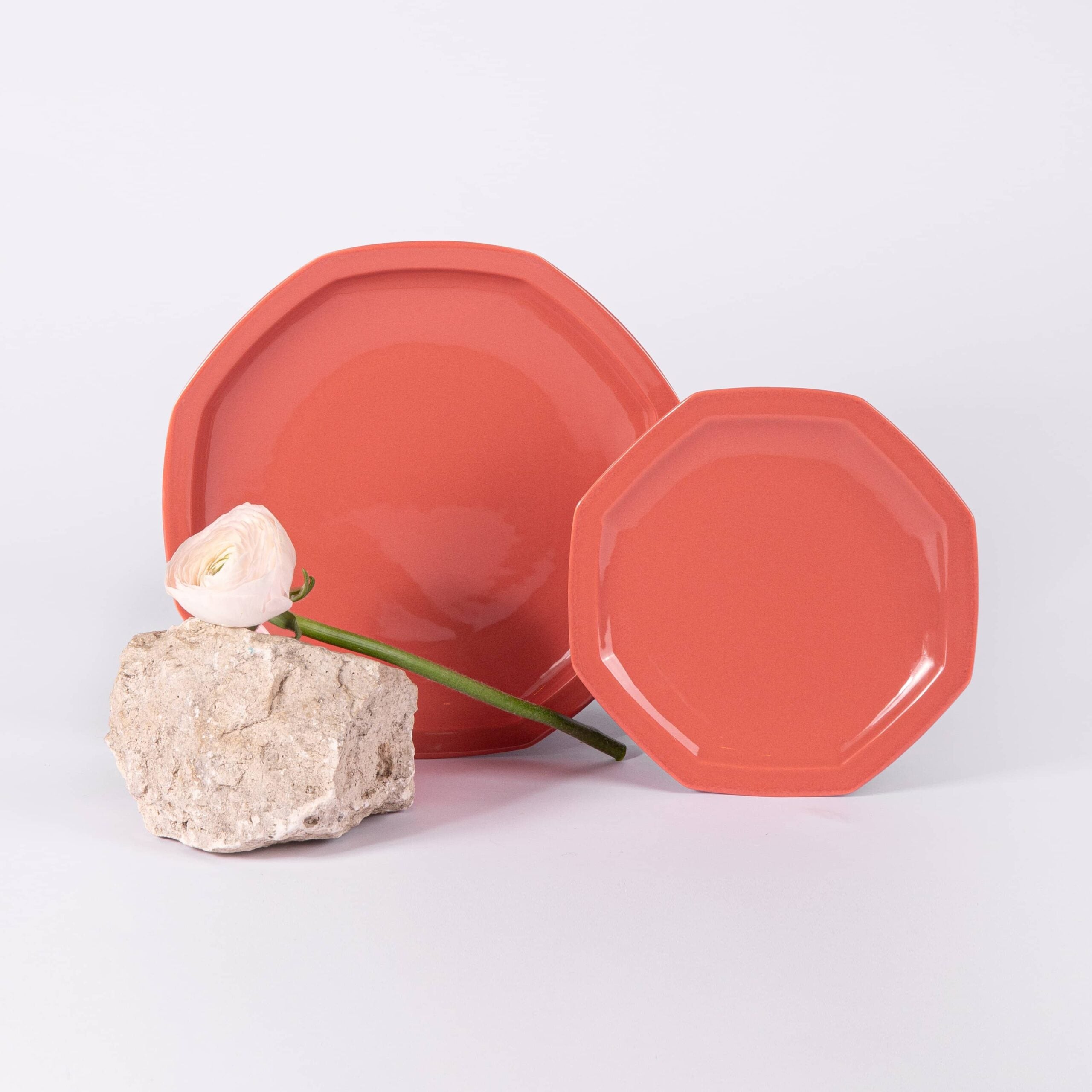 Petite assiette octogonale terra OGRE La Fabrique - Mathon - 2