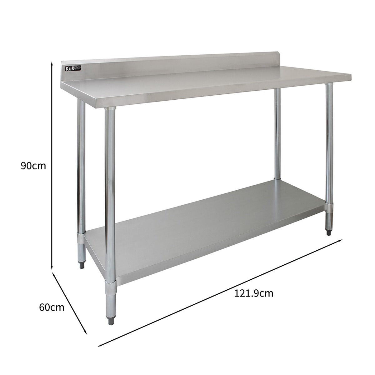 Table de Travail pour Cuisine en Inox - 120 cm - Mathon - 5