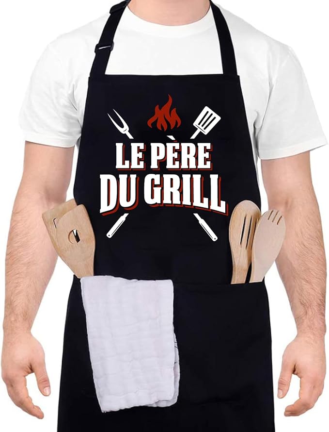 Tablier BBQ Homme « LE PÈRE DU GRILL » Vendos85 - Mathon