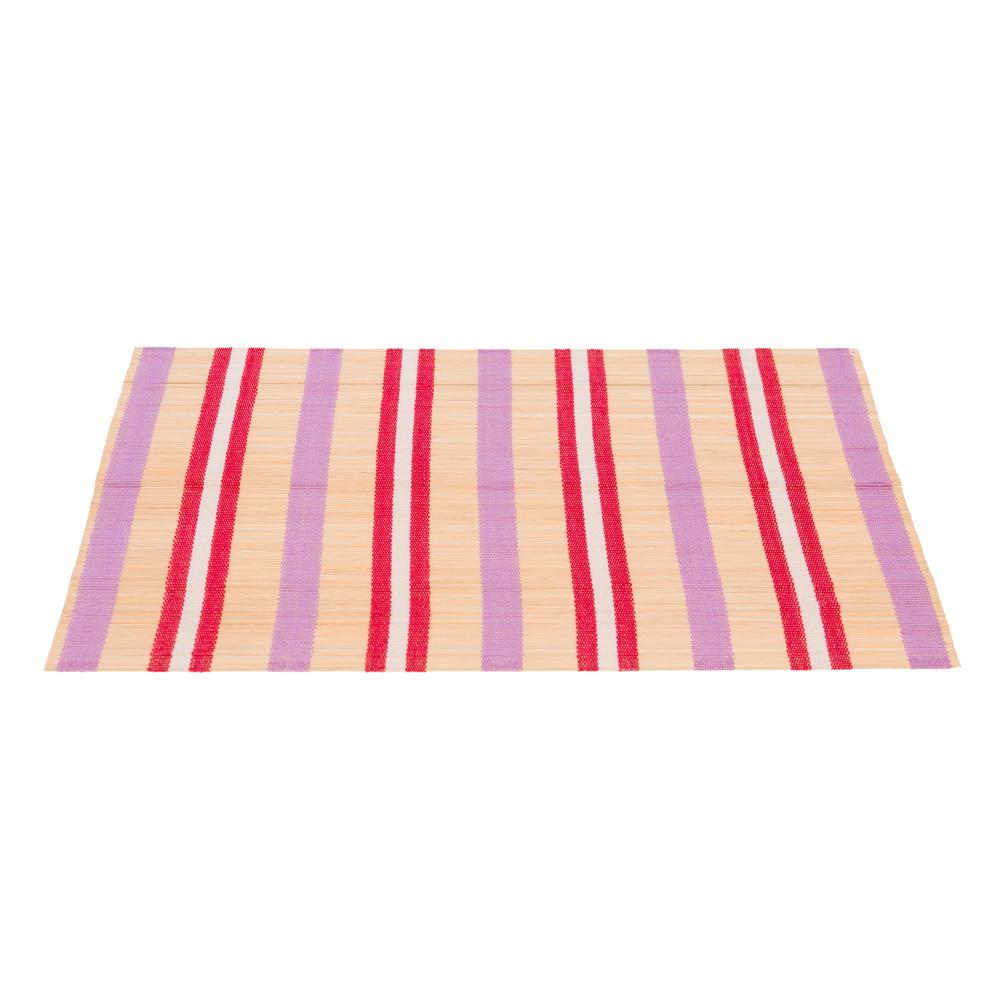 Set de table Bamboo rayé jaune (lot de 2) Amadeus - Mathon - 2