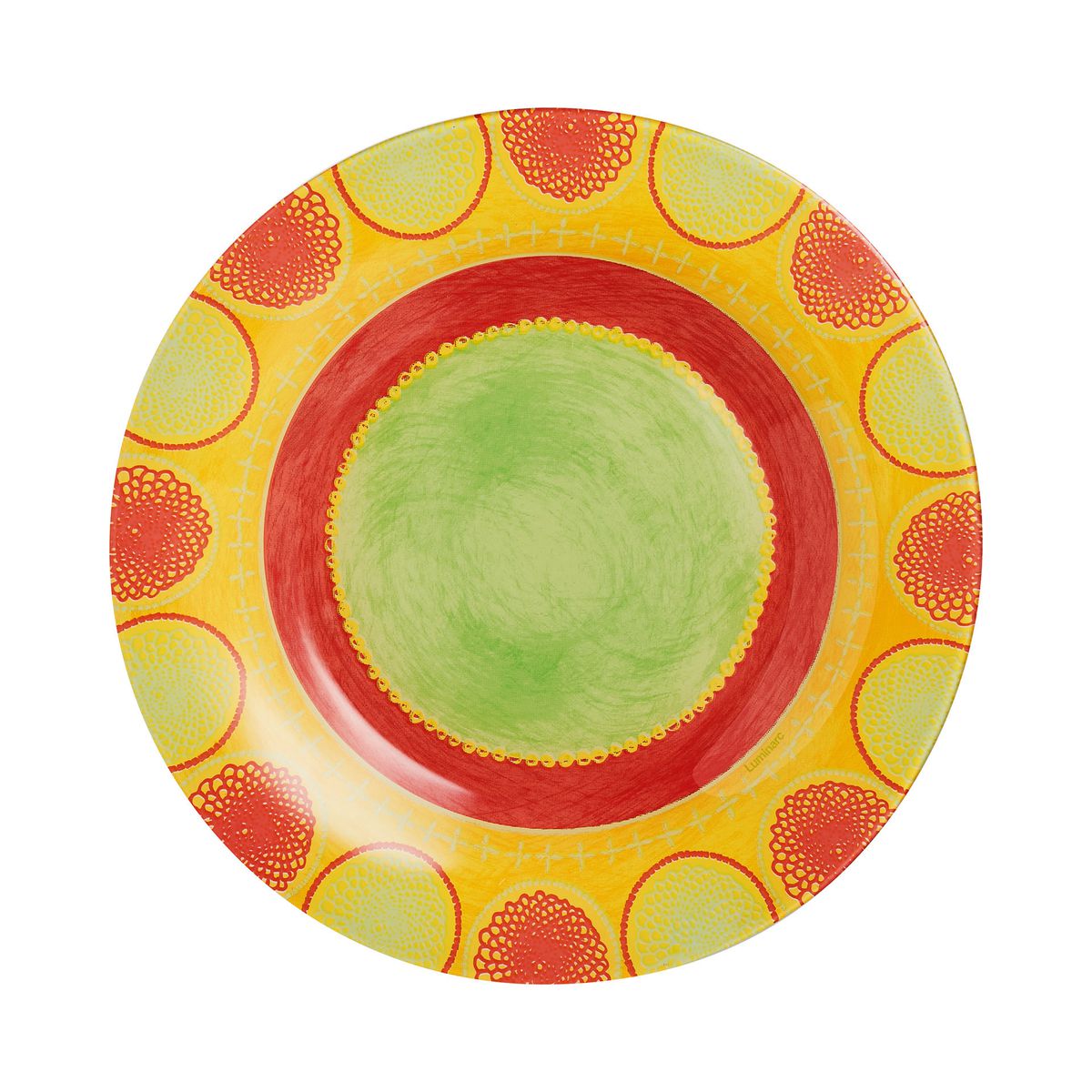 Assiette à dessert orange 19cm Propriano  - Verre opale extra résistant Luminarc - Mathon - 1