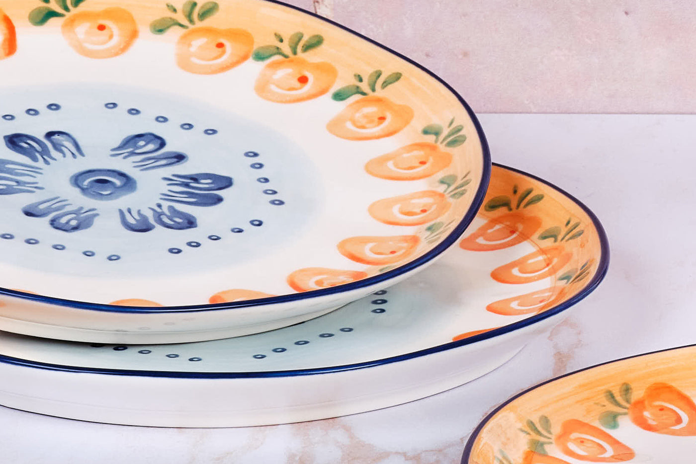 Assiette NAPOLI Ø20cm - 4 pièces - Agrume Björn - Mathon - 5