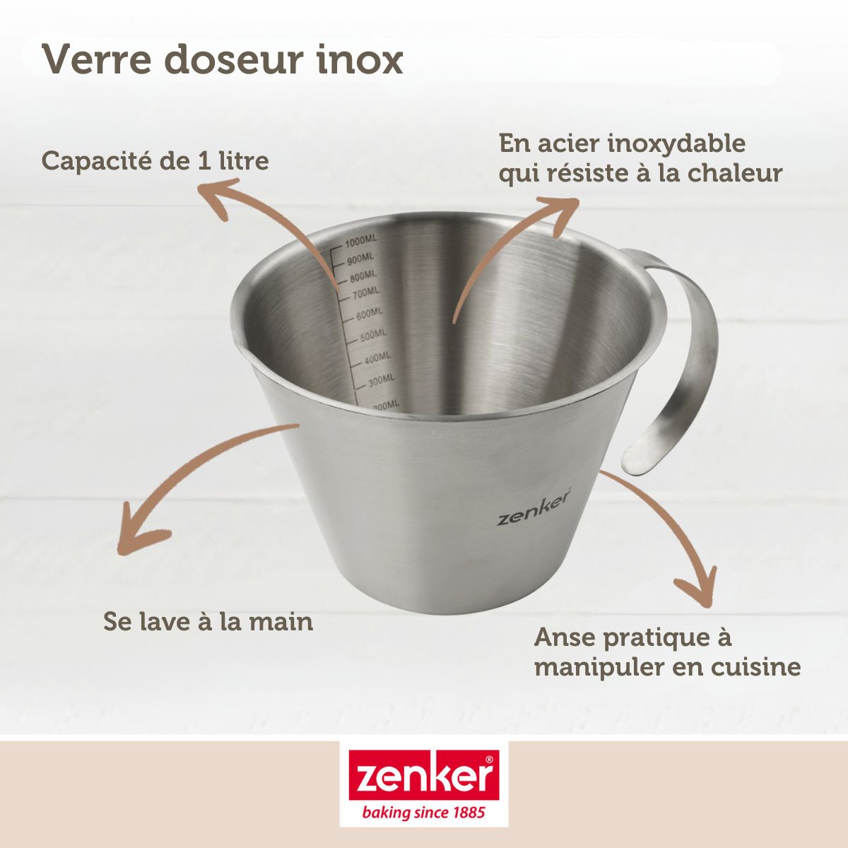 Verre doseur 1 litre Zenker Smart Pastry Zenker - Mathon - 6